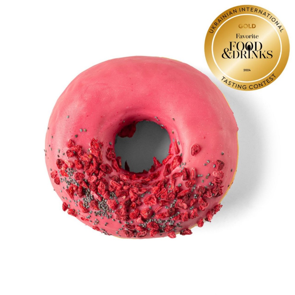 Пончик ROYAL DONAT з малиновою начінкою