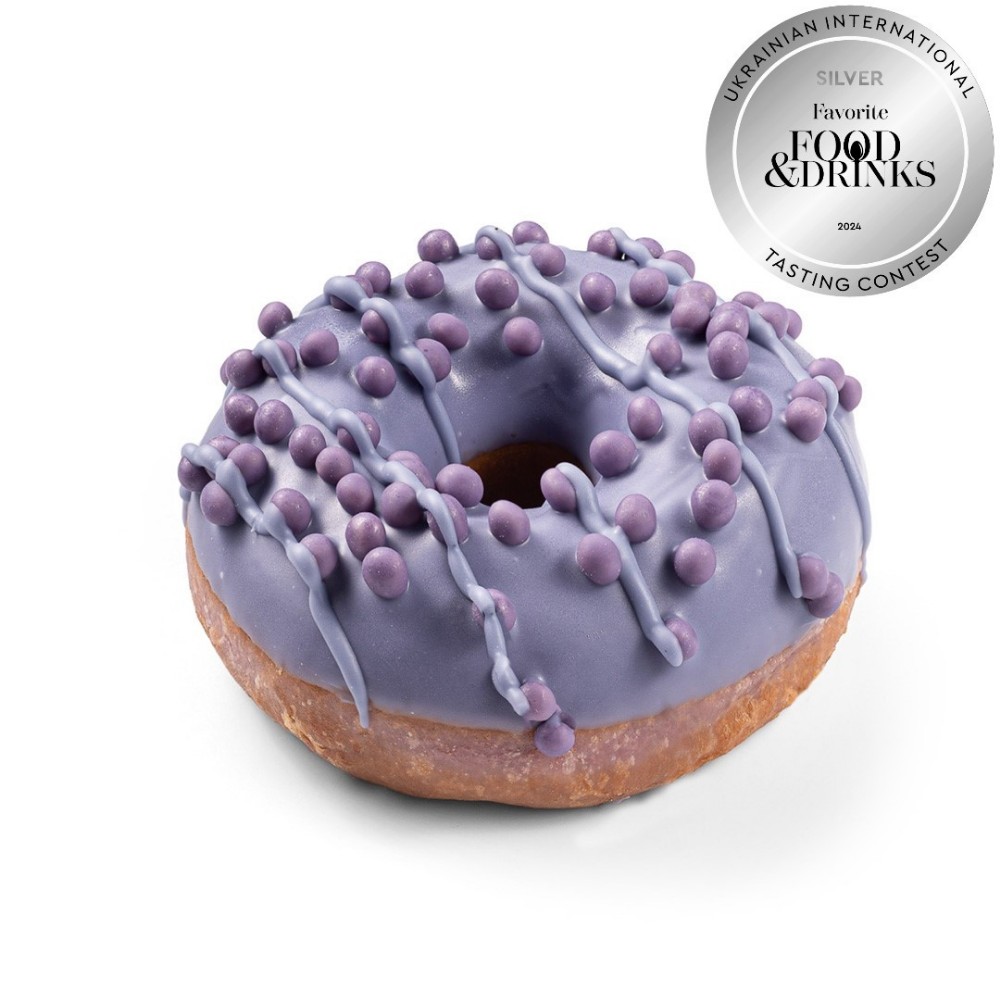 Пончик DONAT VERI PERY з творожною начінкою з лісових ягід