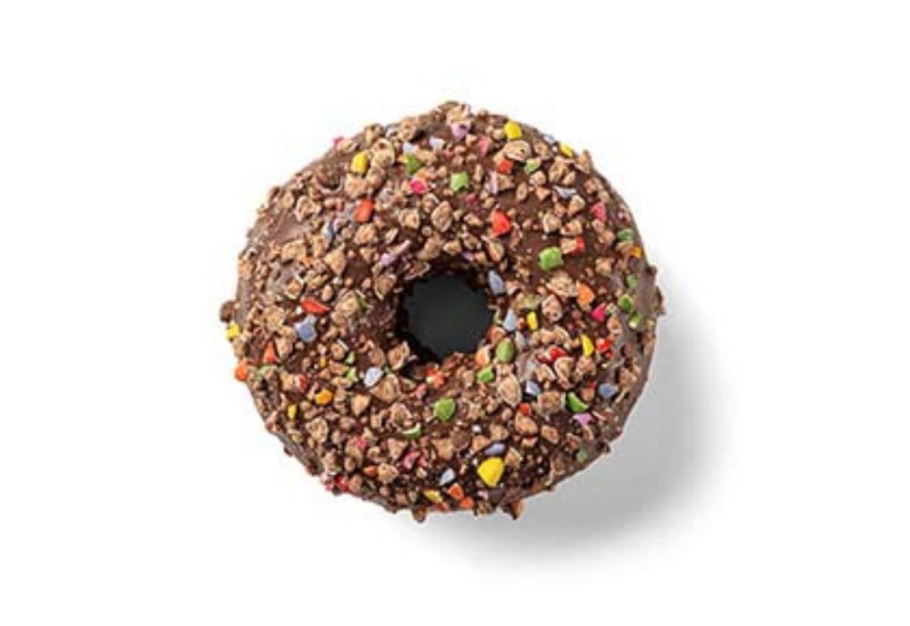 Пончик ROYAL DONAT з кремовою начінкою з лісового горіху