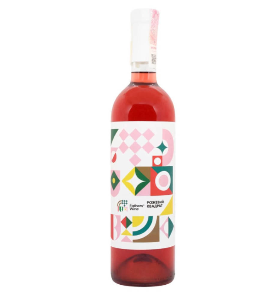 Вино Father's Wine Рожевий квадрат рож. сухе 0.75