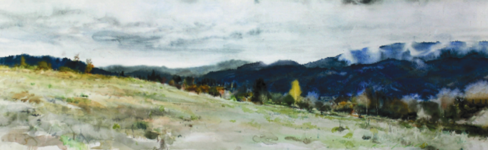 Карпати. 2016. Акварель, 28×94 см