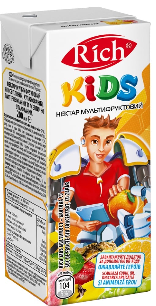 Сік Річ з трубочкою