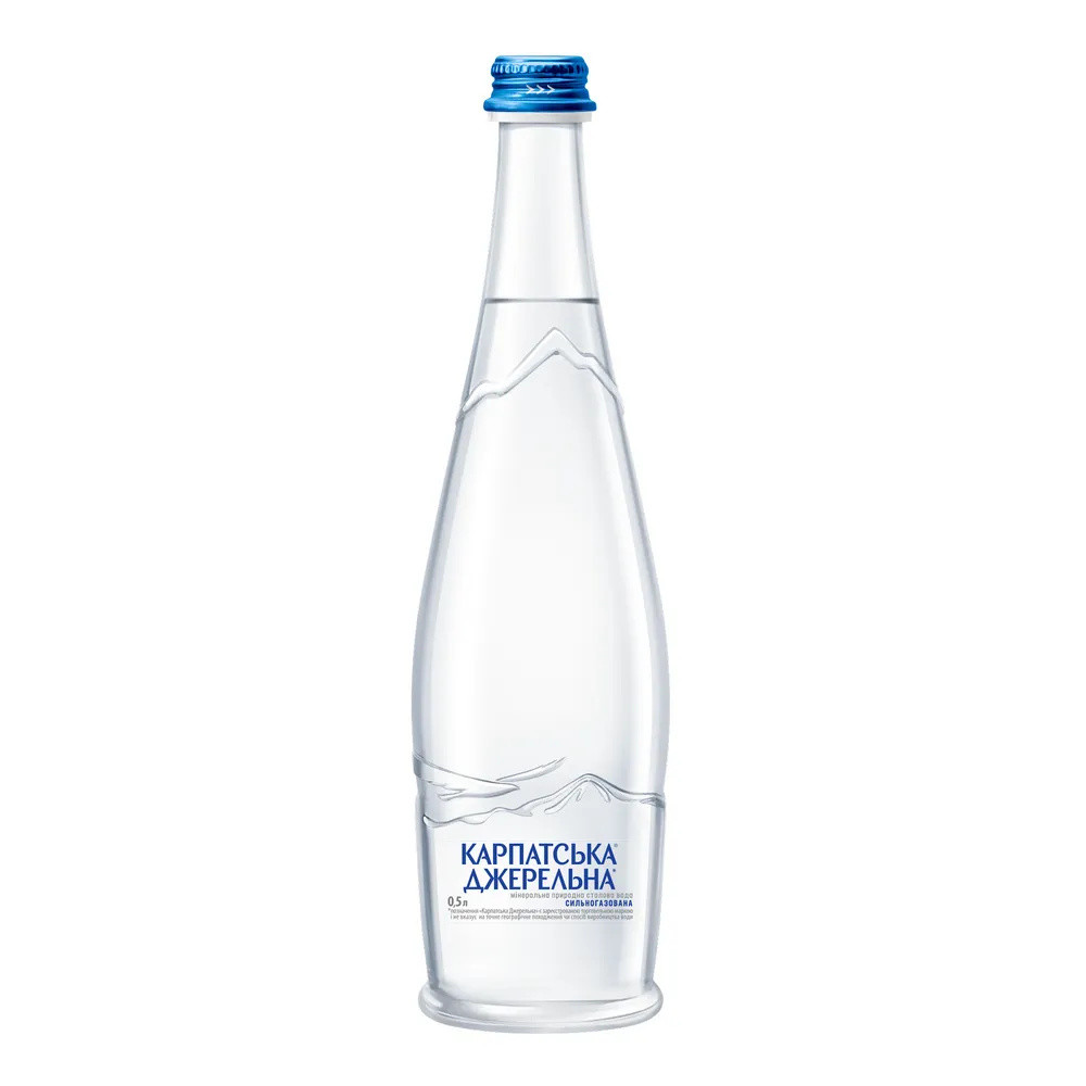 КарпатДжерел вода 0,5 скло (газ)