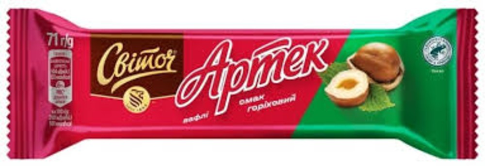 Вафлі зі смаком горіха Артек Світоч м/у 71г.