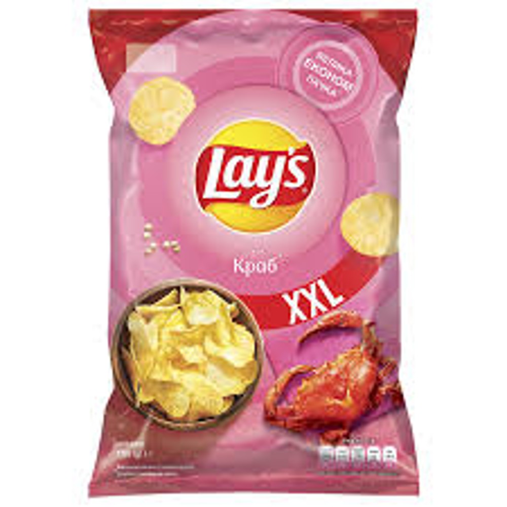 Чіпси картопляні зі смаком краба Lay's 120г