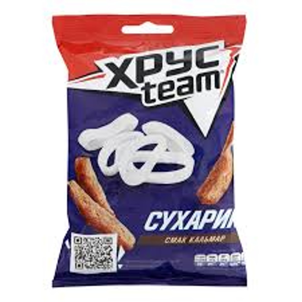 Сухарики Хрусteam зі смаком кальмару 60 г