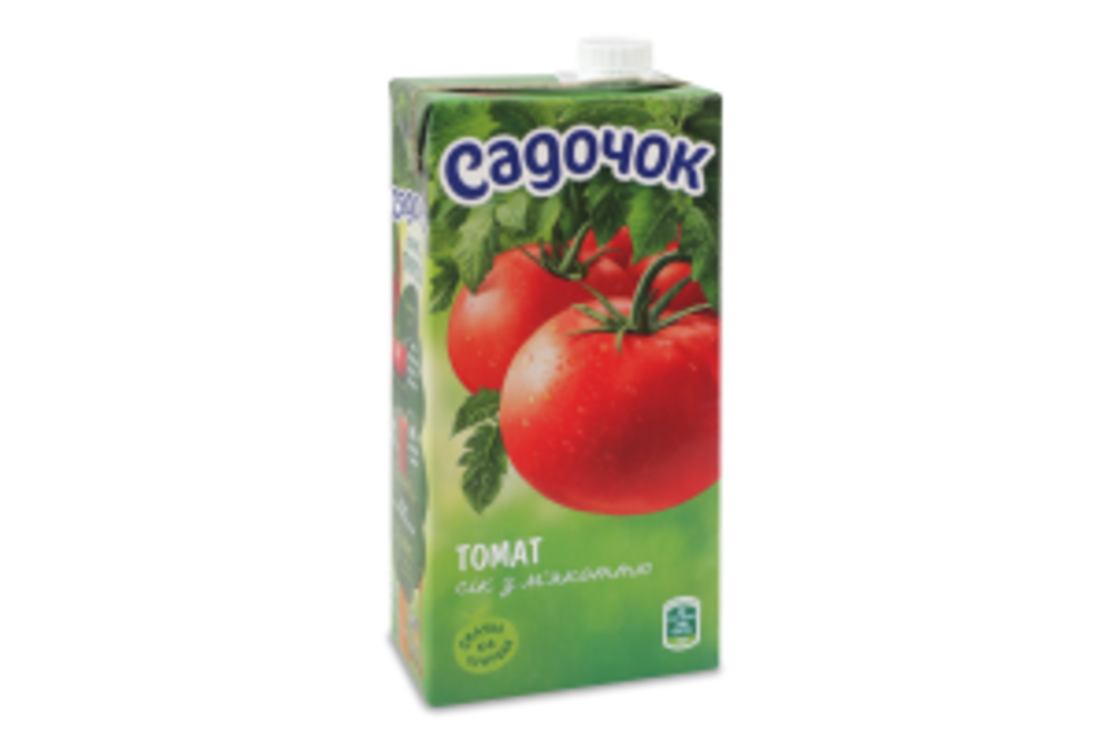 Сік з м'якоттю стерилізований Томат Садочок т/п 0.95л
