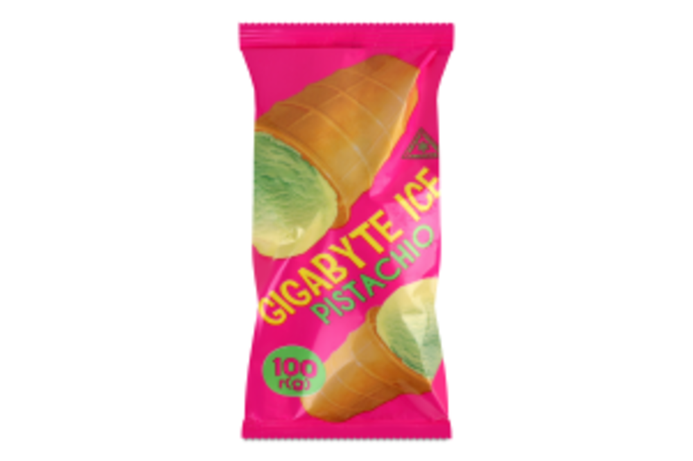 МОРОЗИВО 12% У ВАФЕЛЬНОМУ СТАКАНЧИКУ PISTACHIO GIGABYTE ICE М/У 100Г
