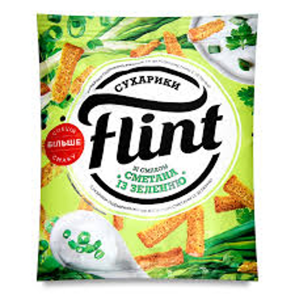 Сухарики з/смак сметани з зеленю Flint 110г
