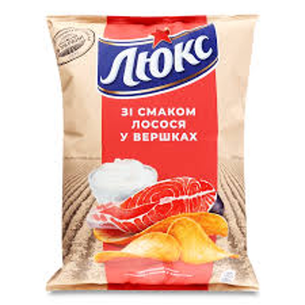 Чіпси Люкс картопляні зі смаком лосося в вершках 125г