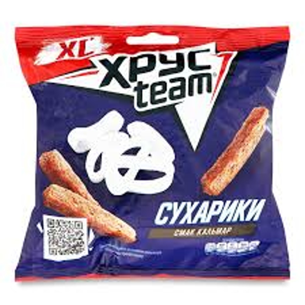 Сухарики Хрусteam зі смаком кальмара 110 г