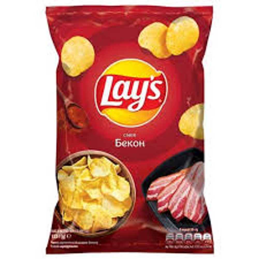 Чіпси Lay's зі смаком бекону 133 гр.