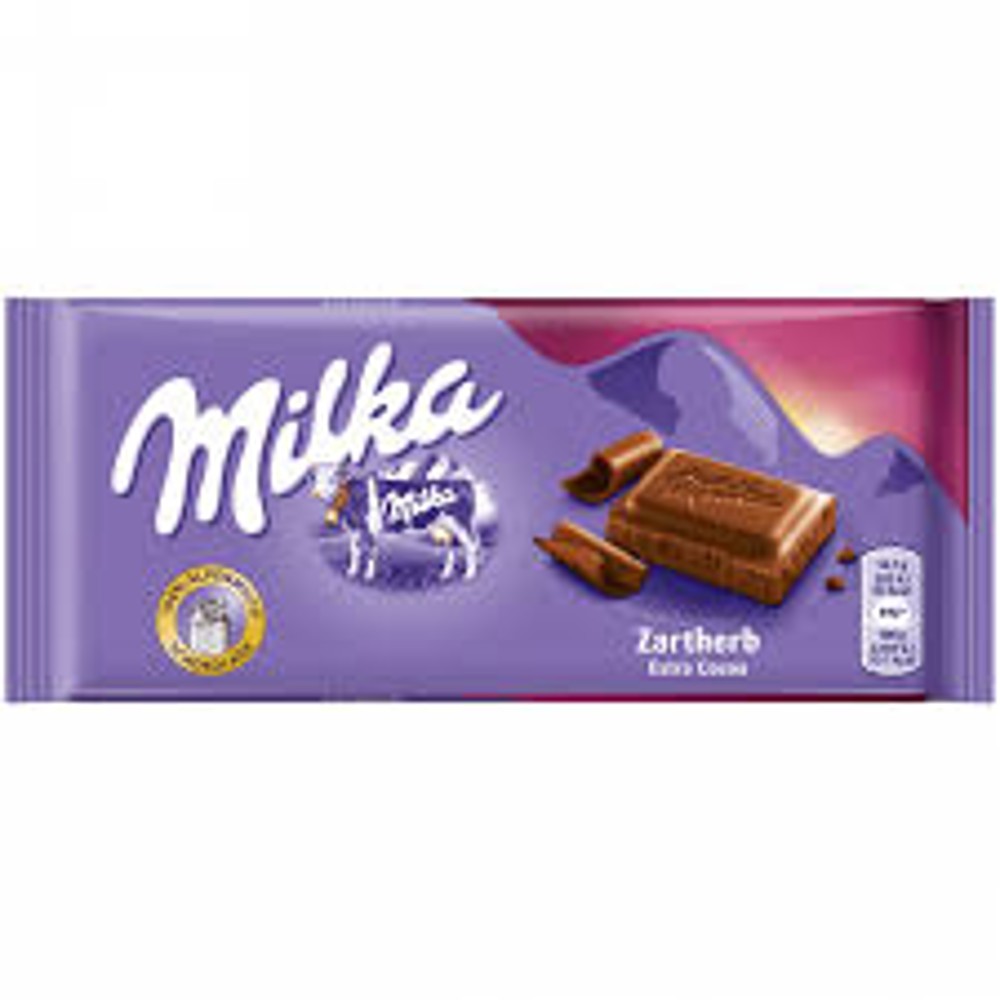 Шоколад Milka zartherb eztra cocoa
