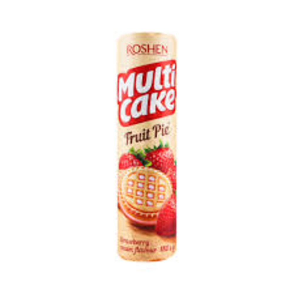 Печиво Roshen Multicake Fruit Pie полуниця-крем цукрове 180 г
