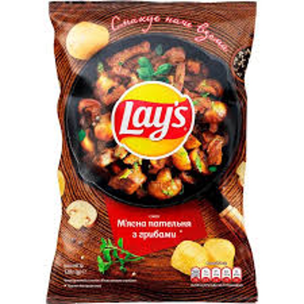 Чіпси картопляні зі Мясна пательня з грибами Lay's 120г