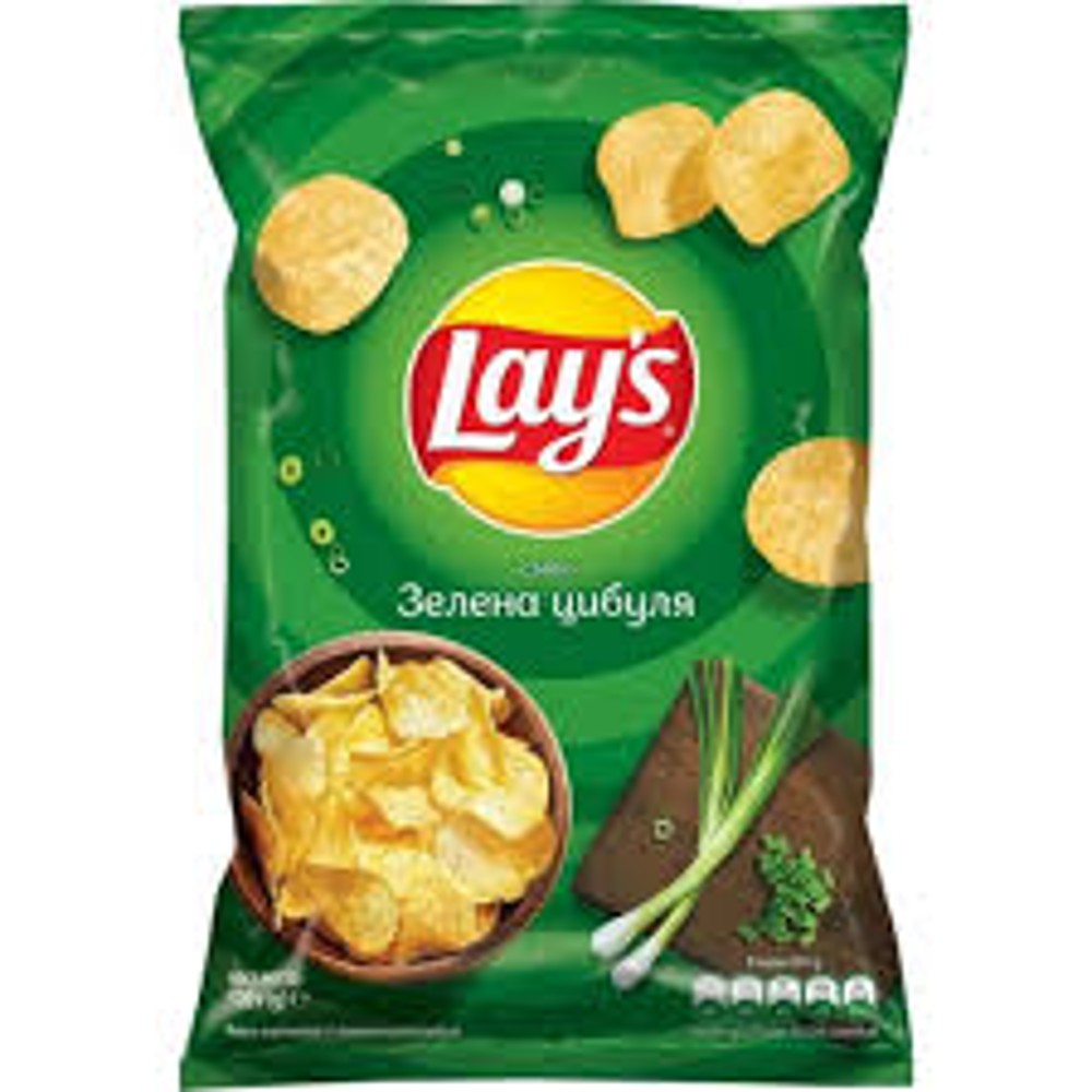 Чіпси картопляні зі смаком зеленої цибулі Lay's 120г