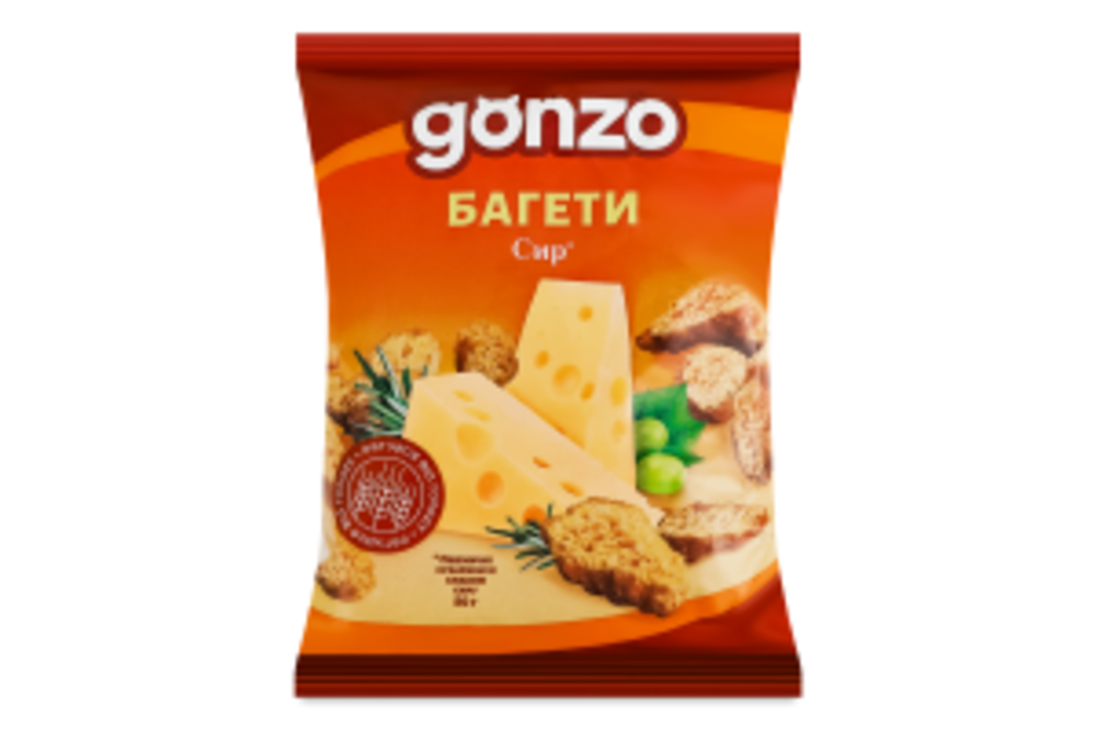 Багети пшеничні Сир Gonzo м/у 50г