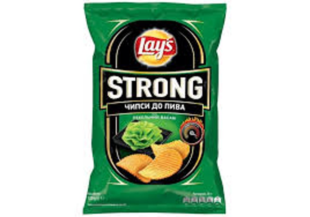 Чіпси Lay's Strong зі смаком васабі 120 гр.