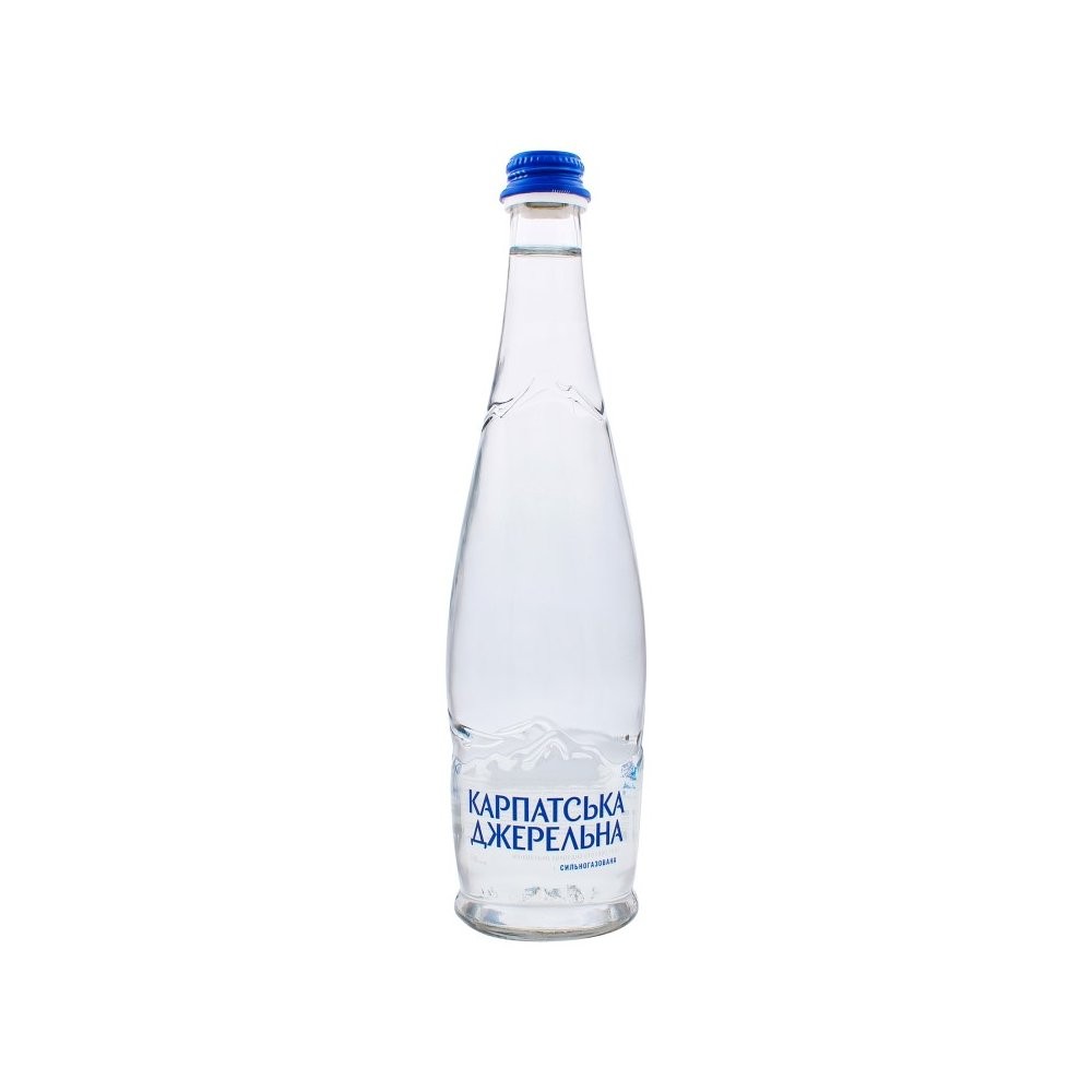 Вода "Карпатська джерельна" сильногазована 0,5 л (скло)