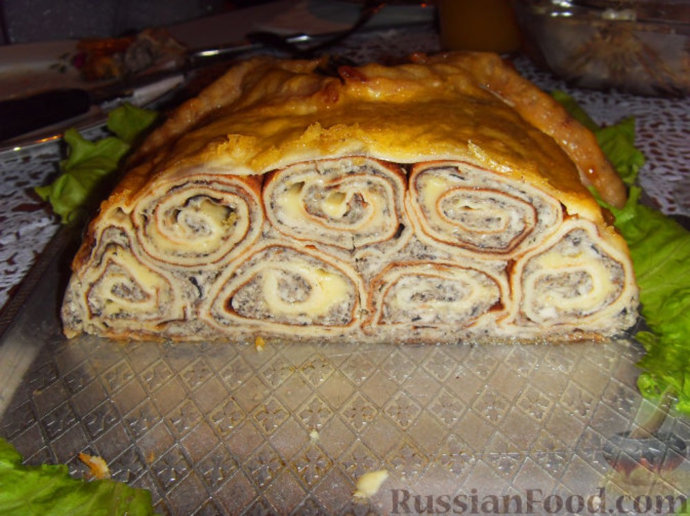 Курка фарширована млинцями та грибами 1 кг