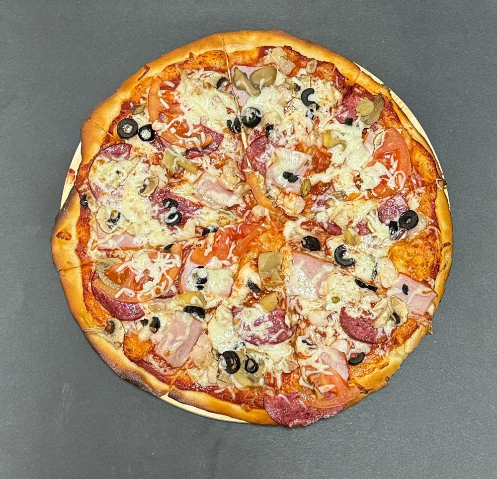 Pizza Alanya 🥩🧀🍄🟫🍗 (D32cm)