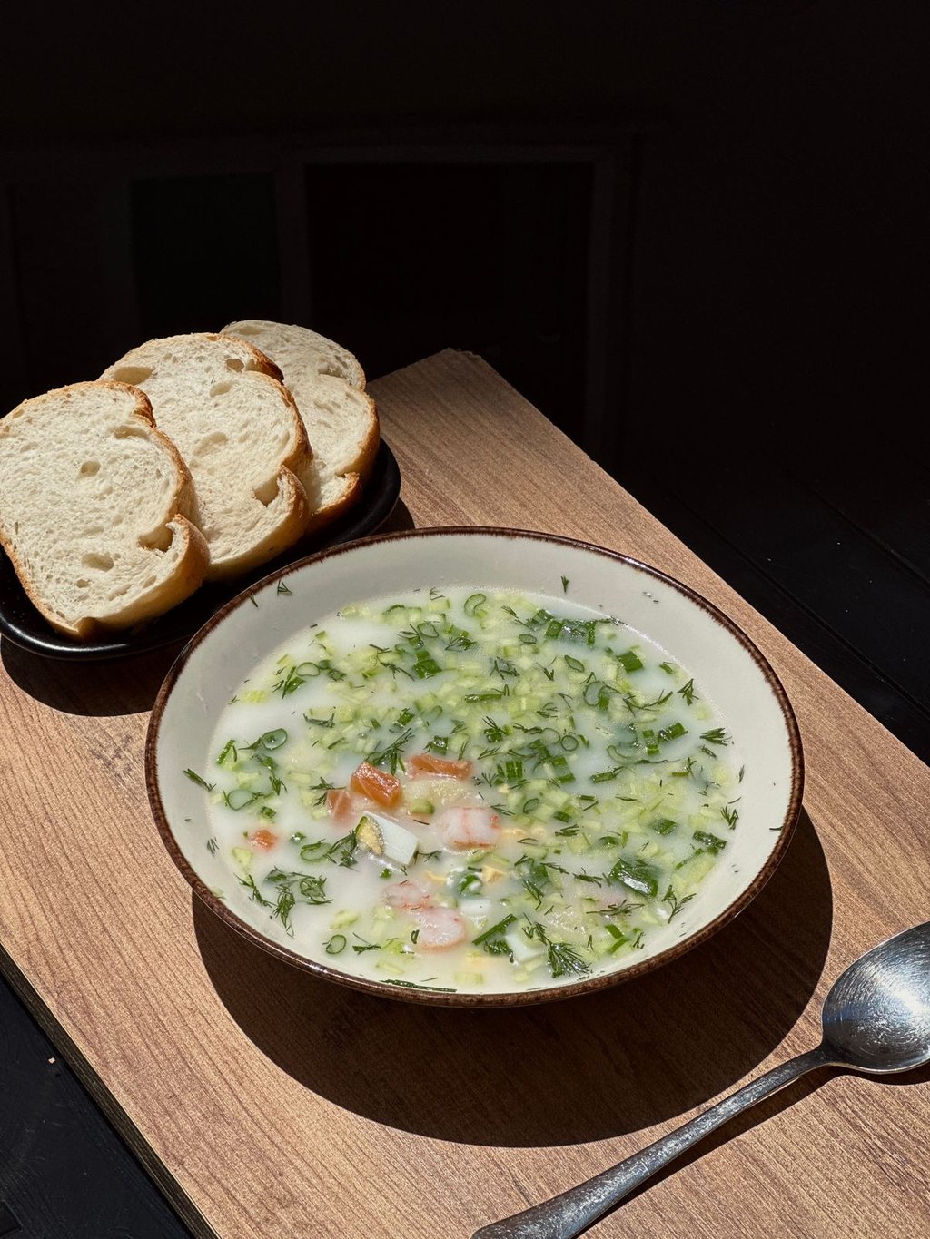 Okroshka with chicken 🍗🥒🥚(cold soup) 350g