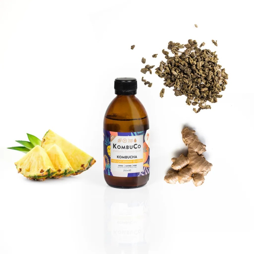 Kombucha Yesil Cay-Ananas-Zencefil