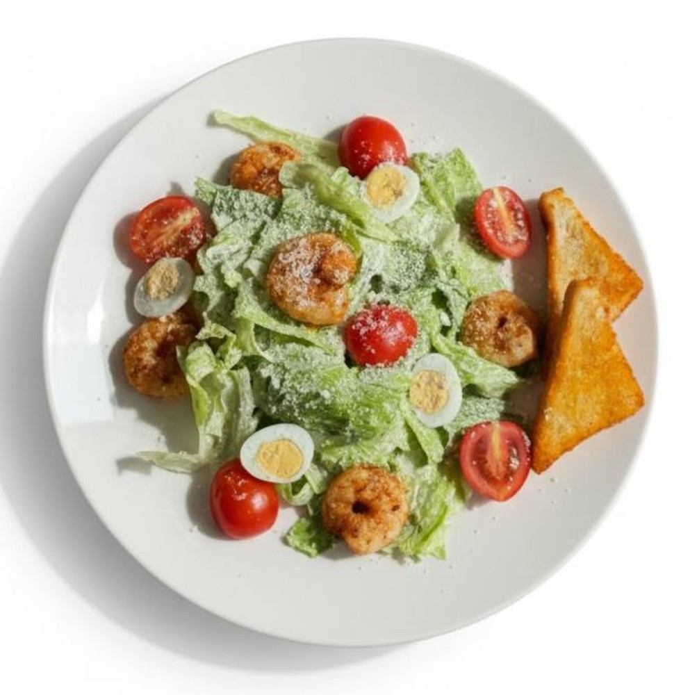Caesar Salad with Shrimp (350 gr) 🦐🥚🍅🥬