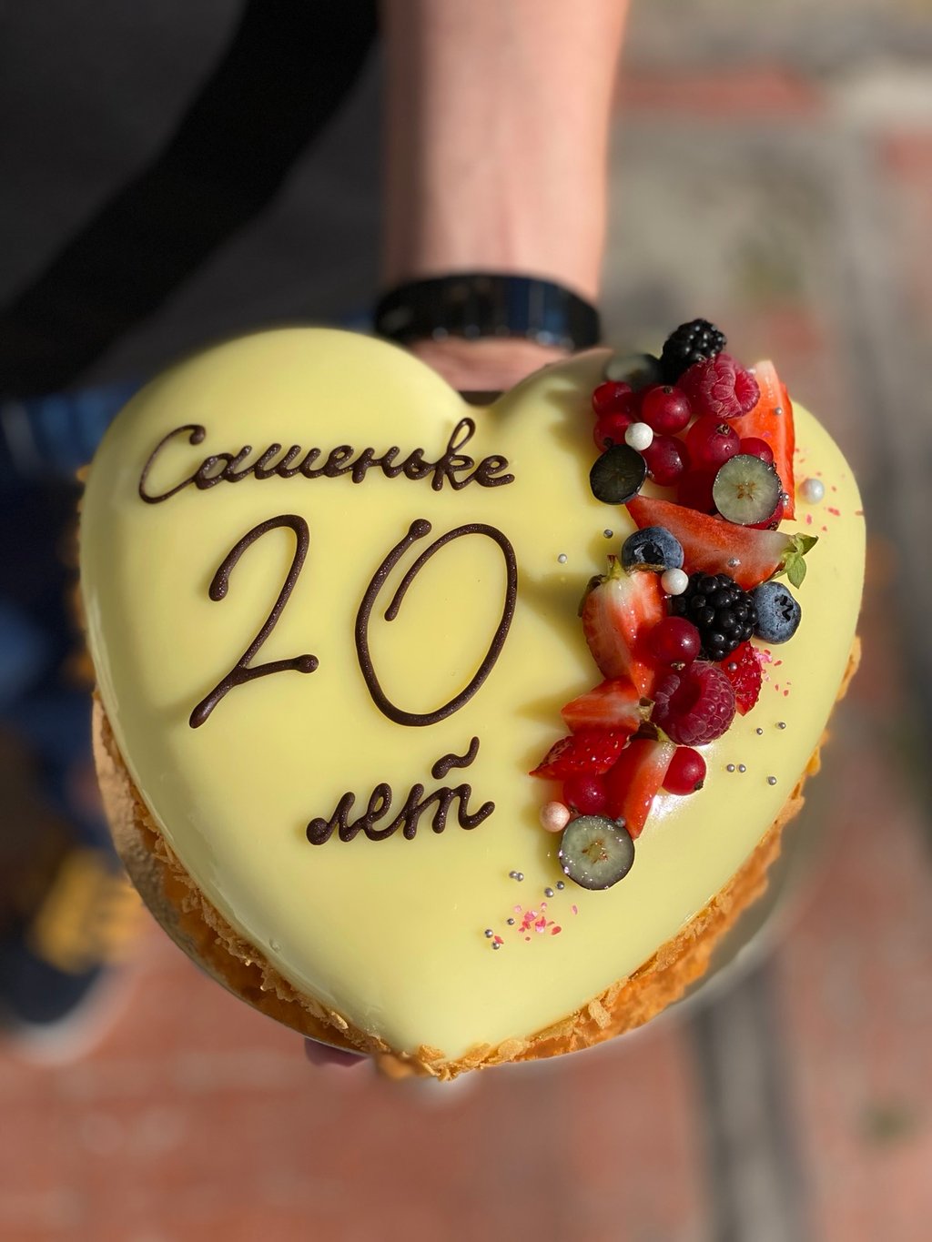ТОРТ МУСОВЕ СЕРЦЕ З ГЛАЗУР'Ю