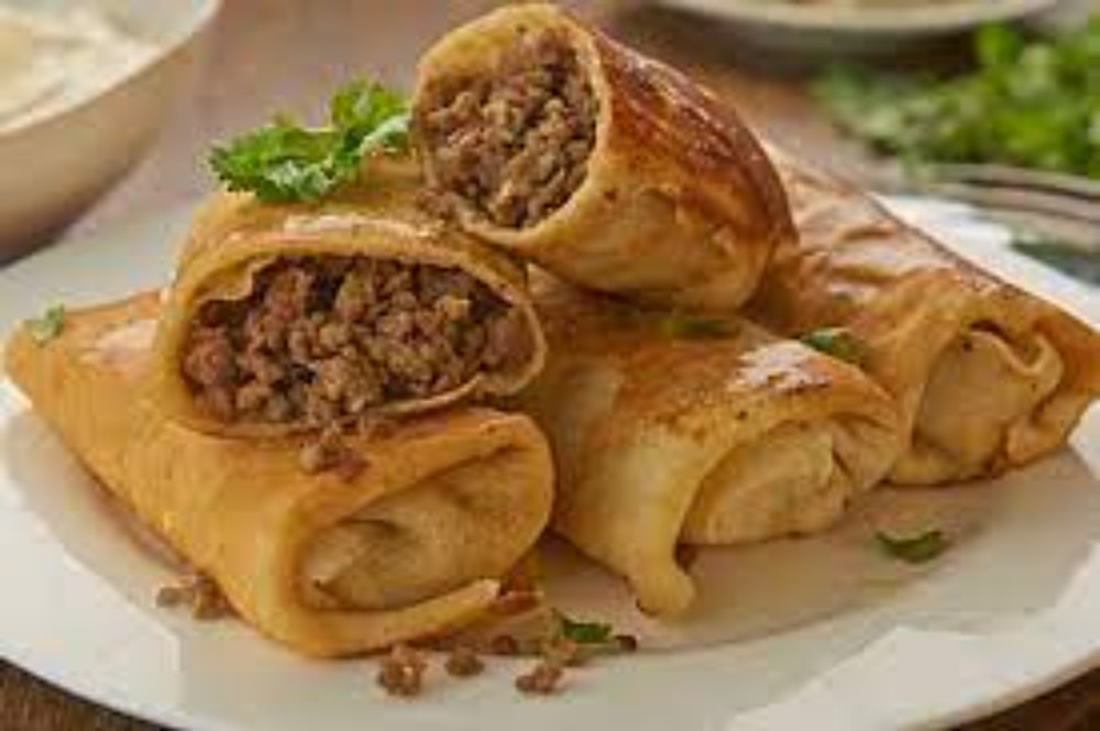 Млинці з м'ясом курячим ( бізнес ланч)