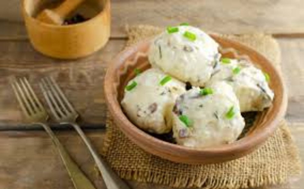 Галушки з  печінкою