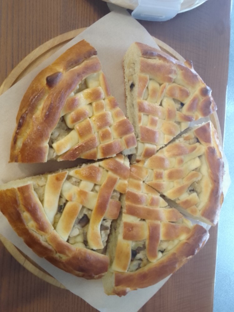 Пиріг з куркою та грибами 1