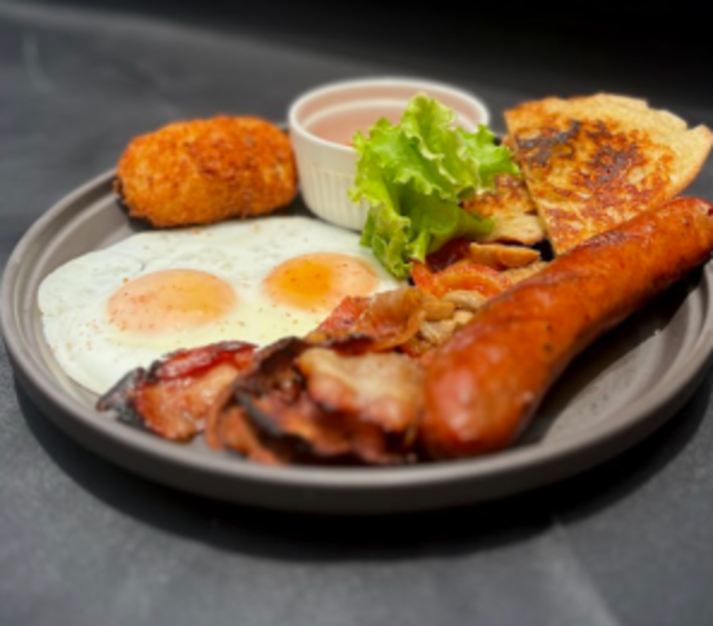 Full English with Americano Coffee