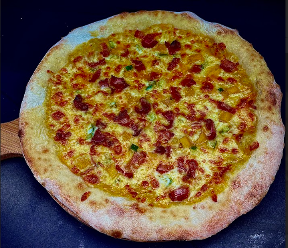 Bacon & Mango Sourdough Pizza