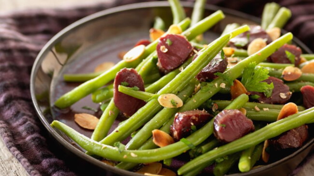 Salade de gesiers confits aux haricots verts