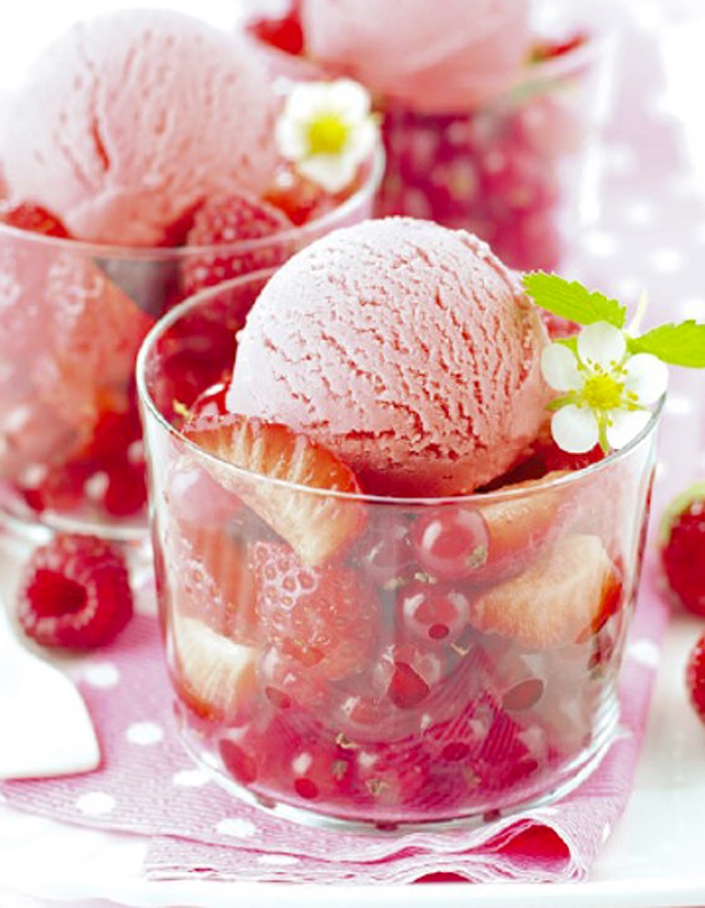 Une boule de Glace Saveur Fraise