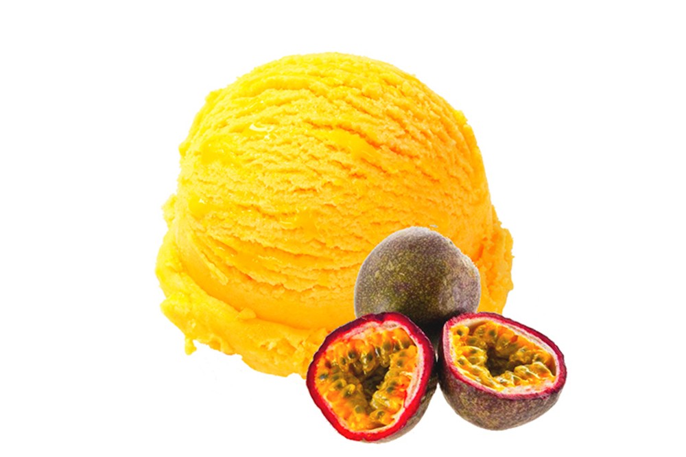 Une boule de Glace Saveur Passion