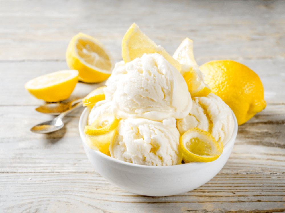 Trois boules de Glace Saveur Citron