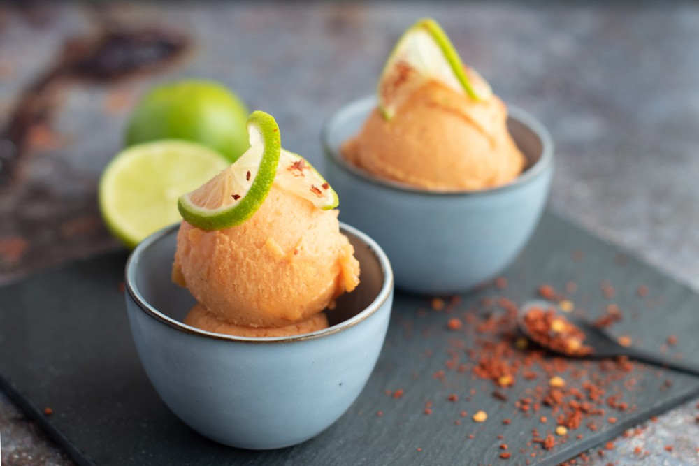 Deux boules de Glace Saveur Papaye