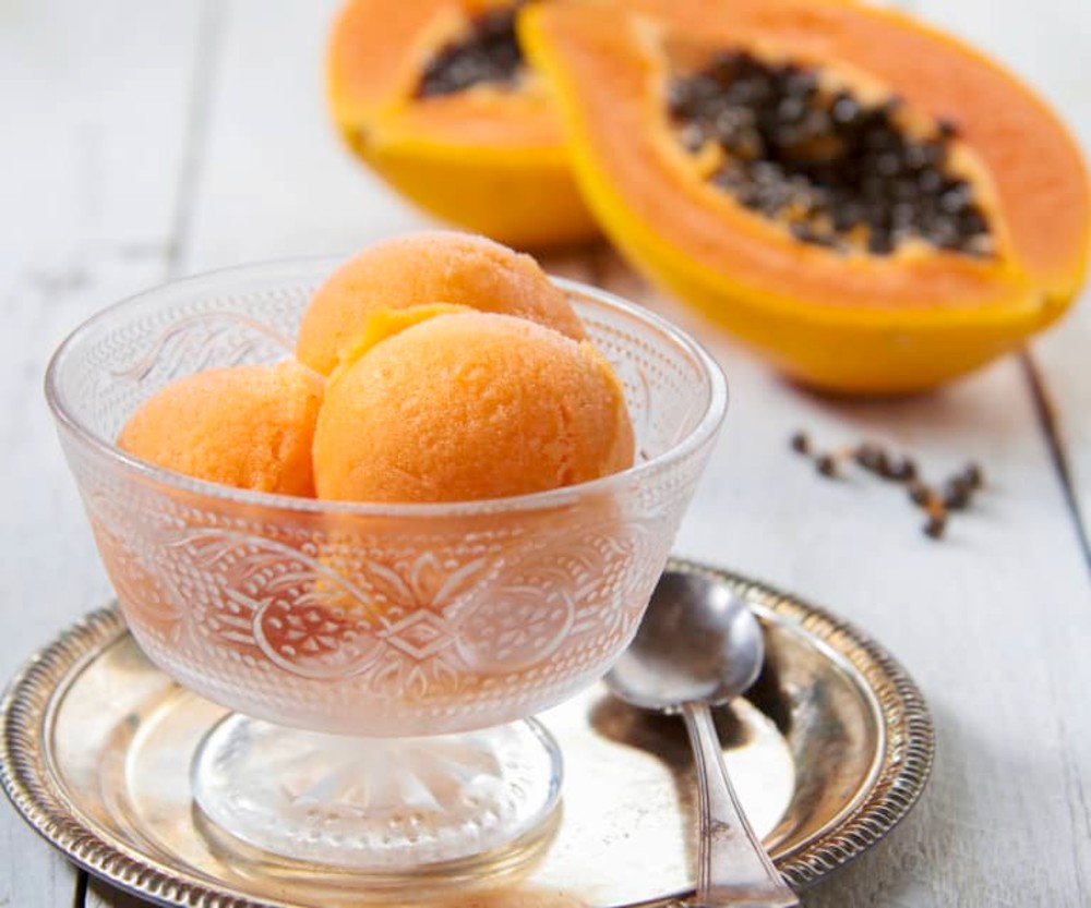 Trois boules de Glace Saveur Papaye