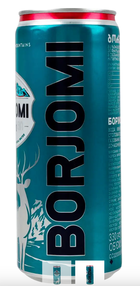 Вода мінеральна Borjomi газована з/б (0.33 л)