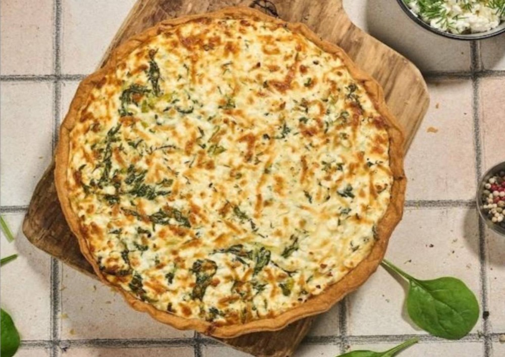 Кіш "Сулугуні-шпинат" - Quiche "Suluguni-spinach"