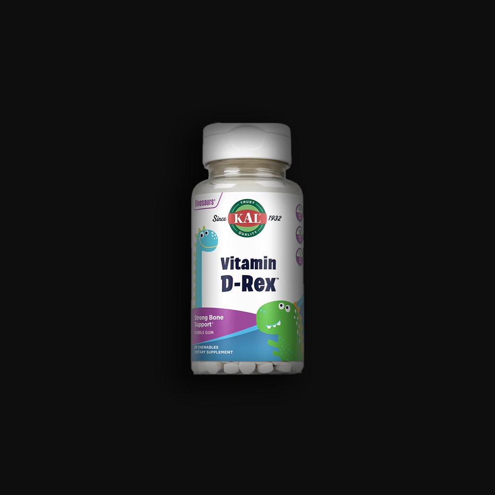 KAL Vitamin D-Rex 10mcg - 90 сhew - Бабл Гам