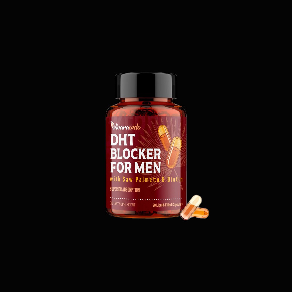 Vivaravida DHT Blocker for men with Saw Palmetto & Biotin 1127 mg per serving, 90 capsules*