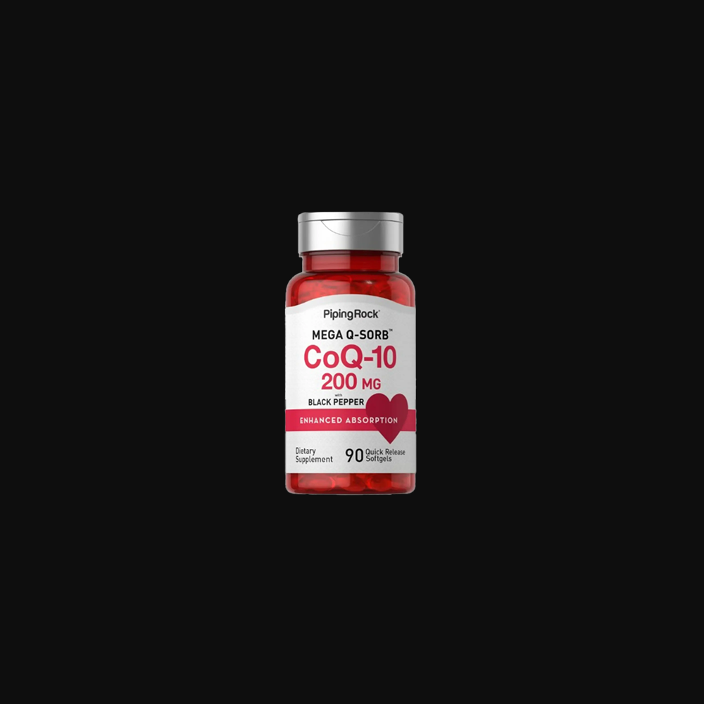 Piping Rock CoQ-10 200mg Black Pepper - 90softgel