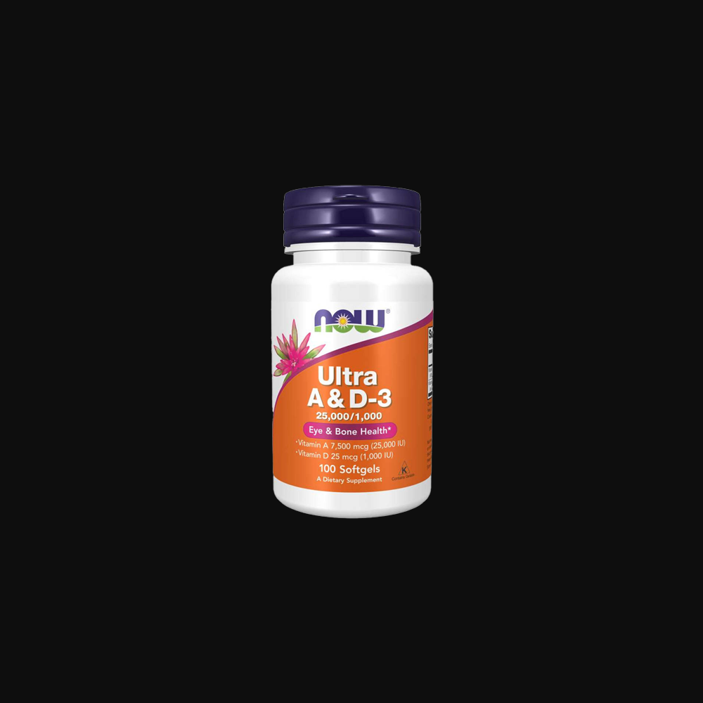 NOW Ultra Vitamin A & D 25000/1000 IU -100 caps
