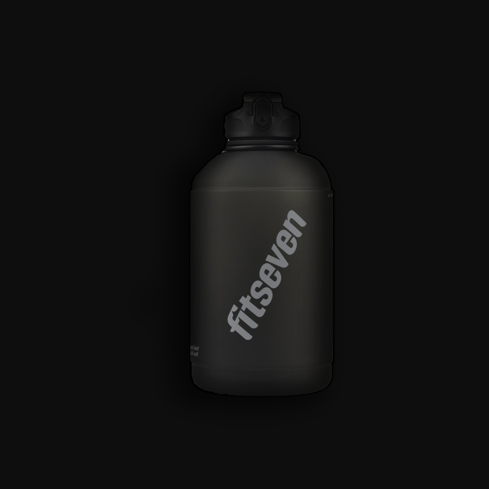 Пляшка UZSPACE Fitseven The King Frosted 6069 2300 мл - Чорна
