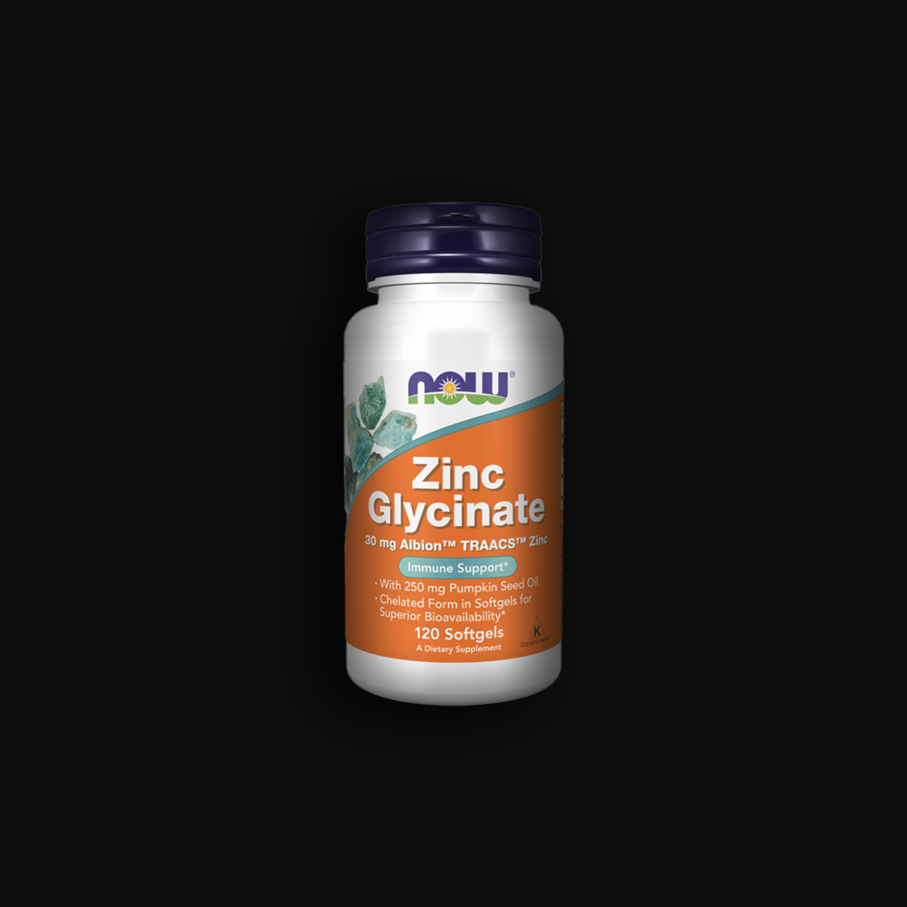 NOW FOODS ZINC GLYCINATE 30mg - 120 SGELS