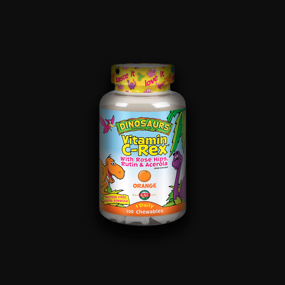 KAL C-Rex Chewable 100mg - 100caps - Апельсин