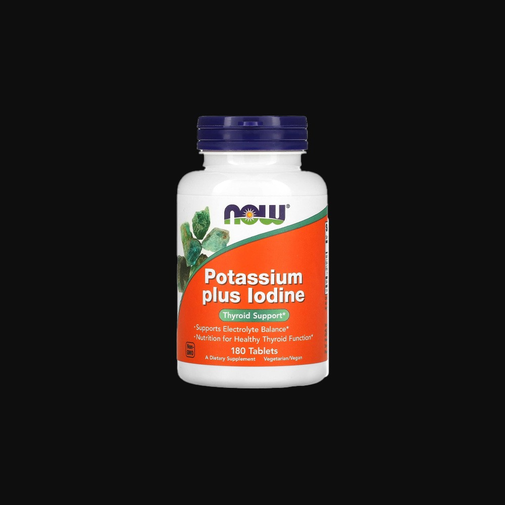 NOW Potassium Plus Iodine - 180tabl